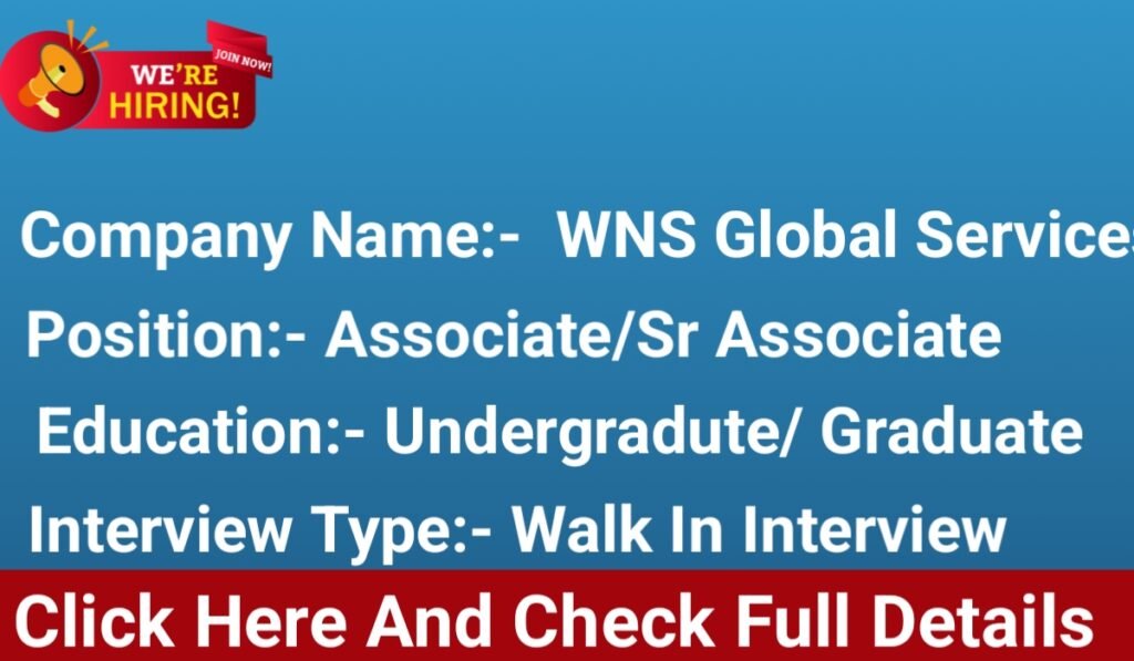WNS Jobs In Pune 2025 : Advance Your Career in Loan & Insurance Processing | WNS Pune Hiring Now!