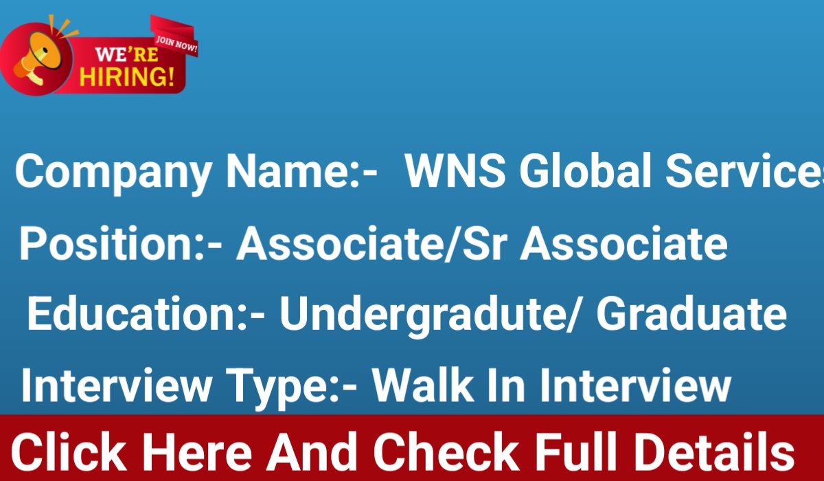 WNS Jobs In Pune 2025 : Advance Your Career in Loan & Insurance Processing | WNS Pune Hiring Now!